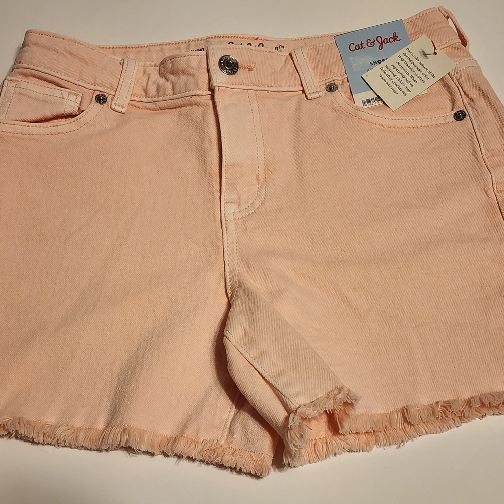Cat & Jack Peach Colored Girls Cutoff Shorts
